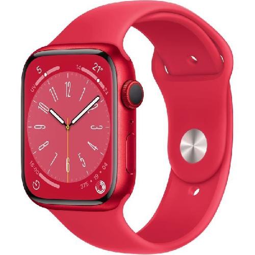 Montre Bluetooth - Montre Connectee - Montre Intelligente Apple Watch Series 8 GPS + Cellular - 45mm - Boitier -PRODUCT-RED Aluminium - Bracelet -PRODUCT-RED Sport Band - Regular