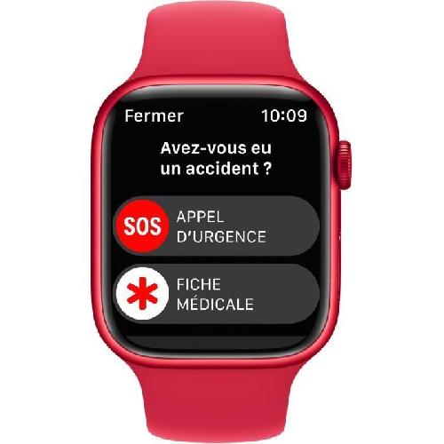 Montre Bluetooth - Montre Connectee - Montre Intelligente Apple Watch Series 8 GPS + Cellular - 45mm - Boitier -PRODUCT-RED Aluminium - Bracelet -PRODUCT-RED Sport Band - Regular