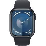 Montre Bluetooth - Montre Connectee - Montre Intelligente Apple Watch Series 9 GPS - 41mm - Boîtier Midnight Aluminium - Bracelet Midnight Sport Band - S/M