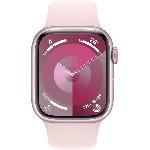 Montre Bluetooth - Montre Connectee - Montre Intelligente Apple Watch Series 9 GPS - 41mm - Boîtier Pink Aluminium - Bracelet Light Pink Sport Band - S/M