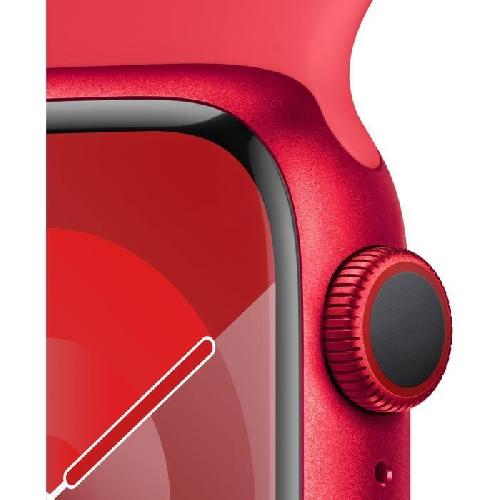 Montre Bluetooth - Montre Connectee - Montre Intelligente Apple Watch Series 9 GPS - 41mm - Boîtier (PRODUCT)RED Aluminium - Bracelet (PRODUCT)RED Sport Band - S/M