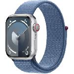 Apple Watch Series 9 GPS - 41mm - Boitier Silver Aluminium - Bracelet Winter Blue Sport Loop