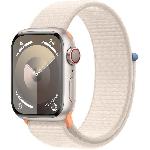 Apple Watch Series 9 GPS - 41mm - Boitier Starlight Aluminium - Bracelet Starlight Sport Loop