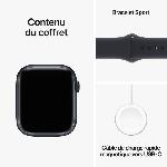 Montre Bluetooth - Montre Connectee - Montre Intelligente Apple Watch Series 9 GPS - 45mm - Boîtier Midnight Aluminium - Bracelet Midnight Sport Band - S/M