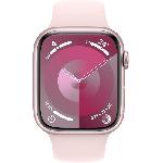 Montre Bluetooth - Montre Connectee - Montre Intelligente Apple Watch Series 9 GPS - 45mm - Boîtier Pink Aluminium - Bracelet Light Pink Sport Band - S/M