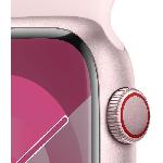 Montre Bluetooth - Montre Connectee - Montre Intelligente Apple Watch Series 9 GPS - 45mm - Boîtier Pink Aluminium - Bracelet Light Pink Sport Band - S/M