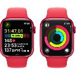 Montre Bluetooth - Montre Connectee - Montre Intelligente Apple Watch Series 9 GPS - 45mm - Boîtier (PRODUCT)RED Aluminium - Bracelet (PRODUCT)RED Sport Band - M/L