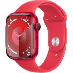 Montre Bluetooth - Montre Connectee - Montre Intelligente Apple Watch Series 9 GPS - 45mm - Boîtier (PRODUCT)RED Aluminium - Bracelet (PRODUCT)RED Sport Band - S/M