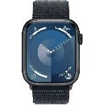 Montre Bluetooth - Montre Connectee - Montre Intelligente Apple Watch Series 9 GPS + Cellular - 41mm - Boitier Midnight Aluminium - Bracelet Midnight Sport Loop