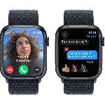 Montre Bluetooth - Montre Connectee - Montre Intelligente Apple Watch Series 9 GPS + Cellular - 41mm - Boitier Midnight Aluminium - Bracelet Midnight Sport Loop