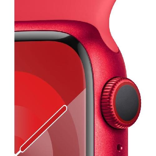 Montre Bluetooth - Montre Connectee - Montre Intelligente Apple Watch Series 9 GPS + Cellular - 41mm - Boitier -PRODUCT-RED Aluminium - Bracelet -PRODUCT-RED Sport Band - S-M