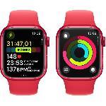 Montre Bluetooth - Montre Connectee - Montre Intelligente Apple Watch Series 9 GPS + Cellular - 41mm - Boitier -PRODUCT-RED Aluminium - Bracelet -PRODUCT-RED Sport Band - S-M