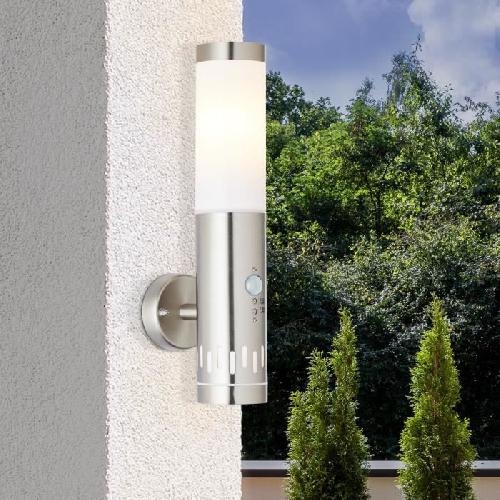 Applique Exterieure Applique exterieure avec detecteur LEIGH - BRILLIANT - LED integre - Acier - IP44