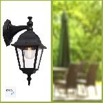 Applique Exterieure Applique exterieure descendante BRILLIANT NEWPORT - noir metal-verre E27 1x60W