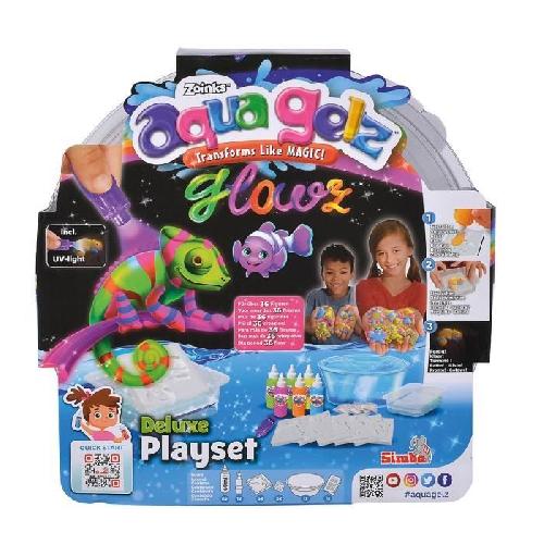 Jeu De Peinture Aqua Gelz - Set créations figurine 3D - Couleurs phosphorescente - A partir de 8 ans