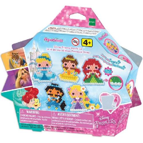 Figurine Miniature - Personnage Miniature Aquabeads - EPOCH - Coffret Princesses Disney - Plus de 800 perles étoiles multicolores