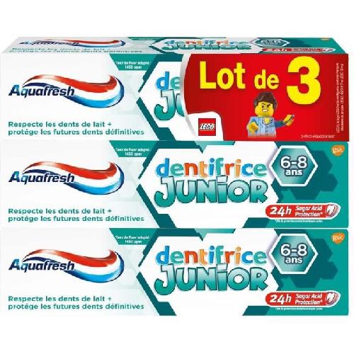 AQUAFRESH Dentifrice Junior - 3 tubes de 75 ml