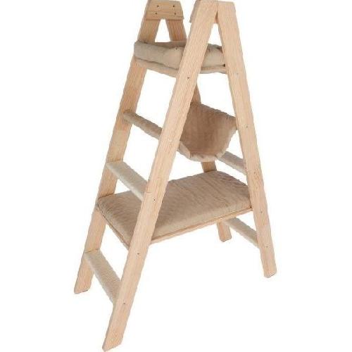 Arbre A Chat Arbre a chat 134 cm - LADDER - KERBL - Bois massif - 3 options de repos