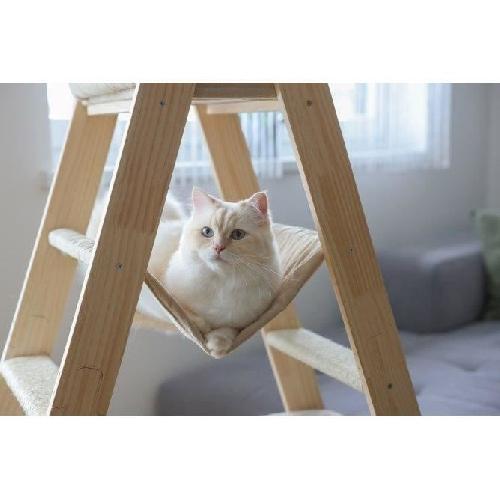 Arbre A Chat Arbre a chat 134 cm - LADDER - KERBL - Bois massif - 3 options de repos