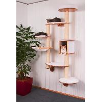 Arbre A Chat Arbre a chats mural Dolomit XL185 cm Blanc - KERBL - Tronc o 10cm - Sisal et textile - Interieur