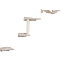 Arbre A Chat Mur d'escalade pour chat - KERBL - Zugspitze - 5 pieces - Sisal - Tissu rembourre - Interieur