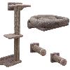 Arbre A Chat Mur d'escalade pour chats - KERBL - MONTE ALPI - 8 pieces - Gris - Tour d'escalade