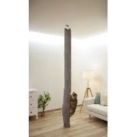 Arbre A Chat Sac d'escalade pour chats - KERBL - CLIMBER - 16 x 16 x 240 cm - Fixation plafond - Gris