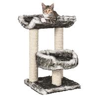 Arbre A Chat TRIXIE Arbre a chat ISABA - 62 cm - Noir-Blanc - Peluche et sisal naturel