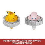 Figurine Miniature - Personnage Miniature Arene Pokémon et 2 Toupies - BANDAI - JW4403 - Pikachu vs Mewtwo