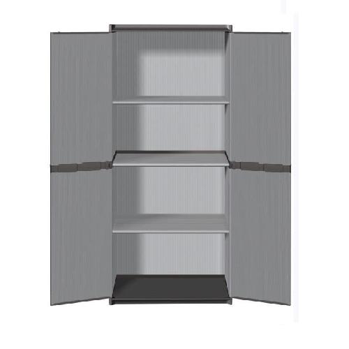 Etabli - Systeme Perfo - Armoire - Mobilier Atelier Armoire de rangement haute en résine TOOD - 3 tablettes - Gris