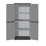 Etabli - Systeme Perfo - Armoire - Mobilier Atelier Armoire de rangement haute en résine TOOD - 3 tablettes - Gris