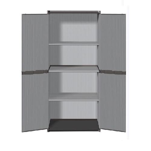 Etabli - Systeme Perfo - Armoire - Mobilier Atelier Armoire de rangement haute en résine TOOD - 3 tablettes - Gris