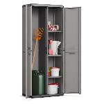 Etabli - Systeme Perfo - Armoire - Mobilier Atelier Armoire de rangement utilitaire Più - KETER - 3 tablettes réglables - Gris anthracite et noir