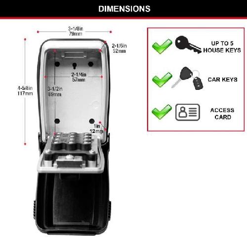 Armoire de sécurité Masterlock Boîte a clés 5423EURD Format L