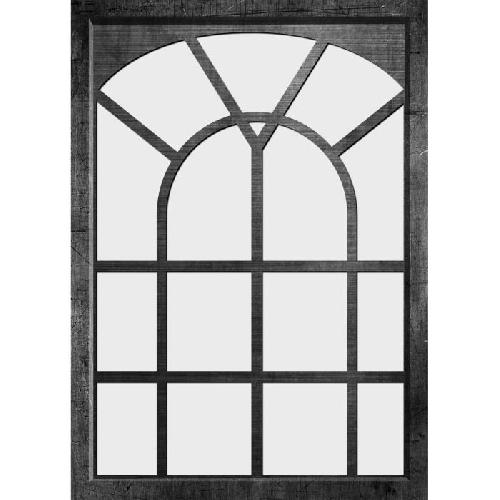 ARTESANIA EDOUARD Miroir fenetre - 50x70 cm - Noir
