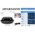 Batterie De Cuisine ARTHUR MARTIN AM130B Set de 3 poeles 20-24-28 cm + 1 poignée - Tous feux dont induction