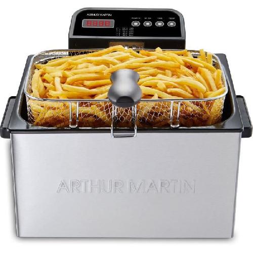 Friteuse Electrique ARTHUR MARTIN AMP824 - Friteuse - 5L - 3 paniers - 3000W - Ecran digital