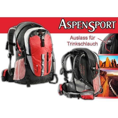 ASPENSPORT Backpack Canberra - Sac a dos 40 Litres Rouge
