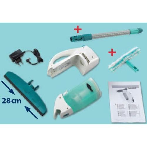 Aspirateur a vitres Dry & Clean avec manche et mouilleur 51003 Leifheit. set nettoyage des surfaces sans trace. nettoyeur vitres