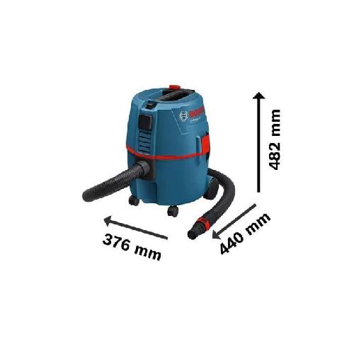 Aspirateur Industriel Monophase - Aspirateur D'atelier - Aspirateur De Chantier Aspirateur Bosch Professional GAS 20 L SFC. aspire eau et poussiere. 1200W. nettoyage filtre semi-automatique -carton- - 060197B1W0