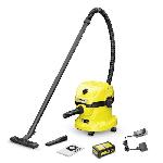 Aspirateur eau et poussieres KARCHER WD 2-18 V-12-18 sans fil -avec batterie amovible 18 V - 2.5 Ah et chargeur-