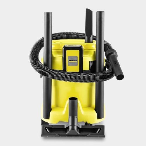 Aspirateur Industriel Monophase - Aspirateur D'atelier - Aspirateur De Chantier Aspirateur eau et poussieres KARCHER WD 2-18 V-12-18 sans fil -avec batterie amovible 18 V - 2.5 Ah et chargeur-