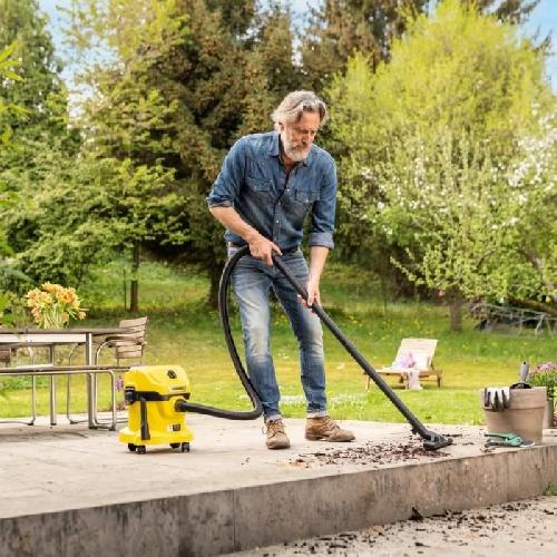 Aspirateur Industriel Monophase - Aspirateur D'atelier - Aspirateur De Chantier Aspirateur eau et poussieres KARCHER WD 2-18 V-12-18 sans fil -avec batterie amovible 18 V - 2.5 Ah et chargeur-