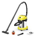 Aspirateur eau et poussieres sans fil KARCHER WD 3-18 S V-17/20 - Acier - 17 l - Jaune