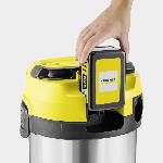 Aspirateur Industriel Aspirateur eau et poussieres sans fil KARCHER WD 3-18 S V-17/20 - Acier - 17 l - Jaune