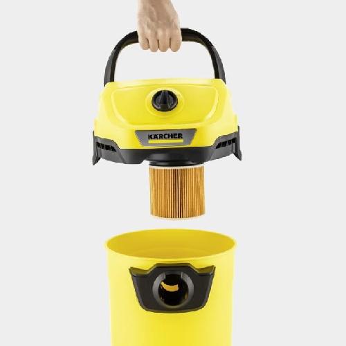 Aspirateur Industriel Aspirateur eau et poussieres sans fil KARCHER WD3-18 V-17/20 - Jaune et noir - Plastique - Autonomie de 20min