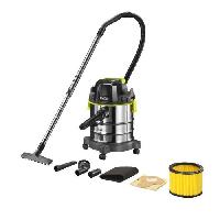 Aspirateur Industriel RYOBI - Aspirateur eau et poussiere 18V ONE+ - cuve inox 18 L -  11.4 kPa + flexible 1.8 m & accessoires - R18WDV-0