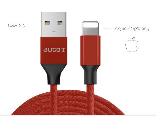 Cable - Connectique Pour Peripherique AT cable USB 2.0 - LIGHTNING - Auto-t