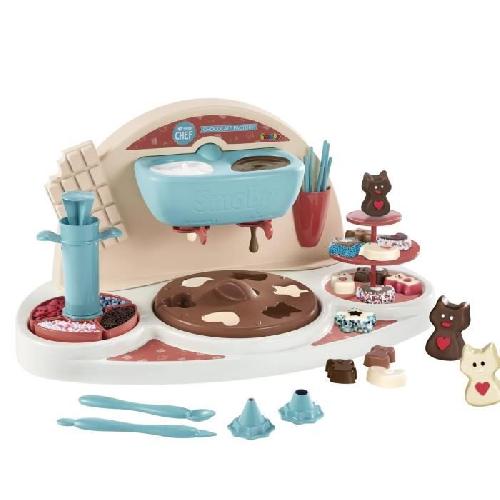 Dinette - Cuisine Atelier chocolat - SMOBY - Chef Chocolat Factory - 10 accessoires - Livre de recettes - Des 5 ans