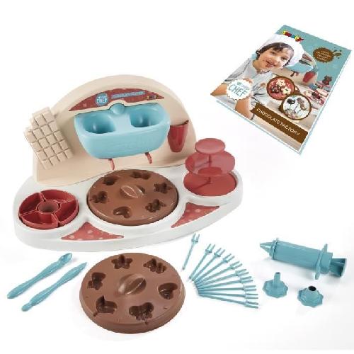 Dinette - Cuisine Atelier chocolat - SMOBY - Chef Chocolat Factory - 10 accessoires - Livre de recettes - Des 5 ans